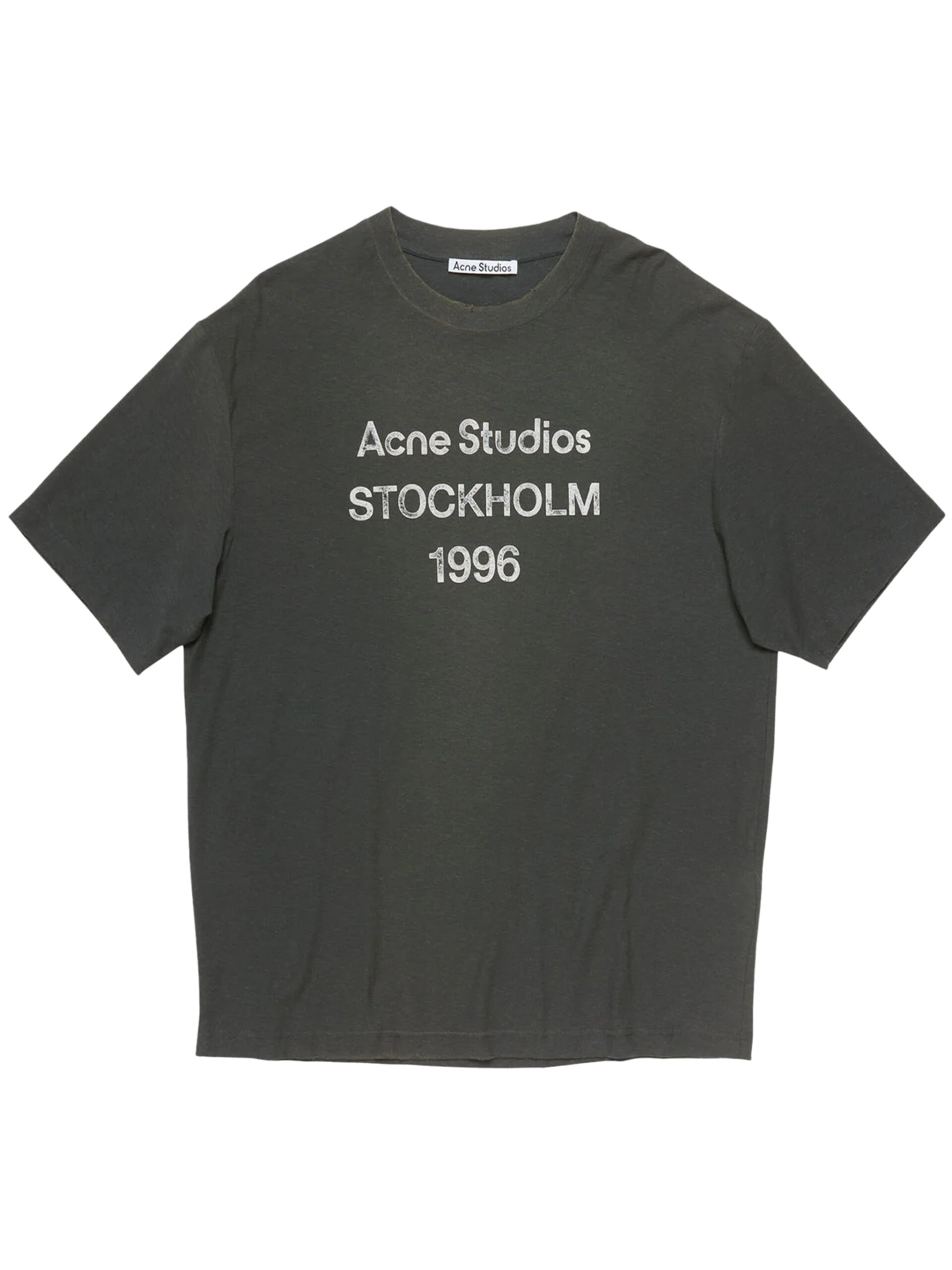 Acne Studios Mens Logo T-Shirt in Black Cotton - Size 2XS
