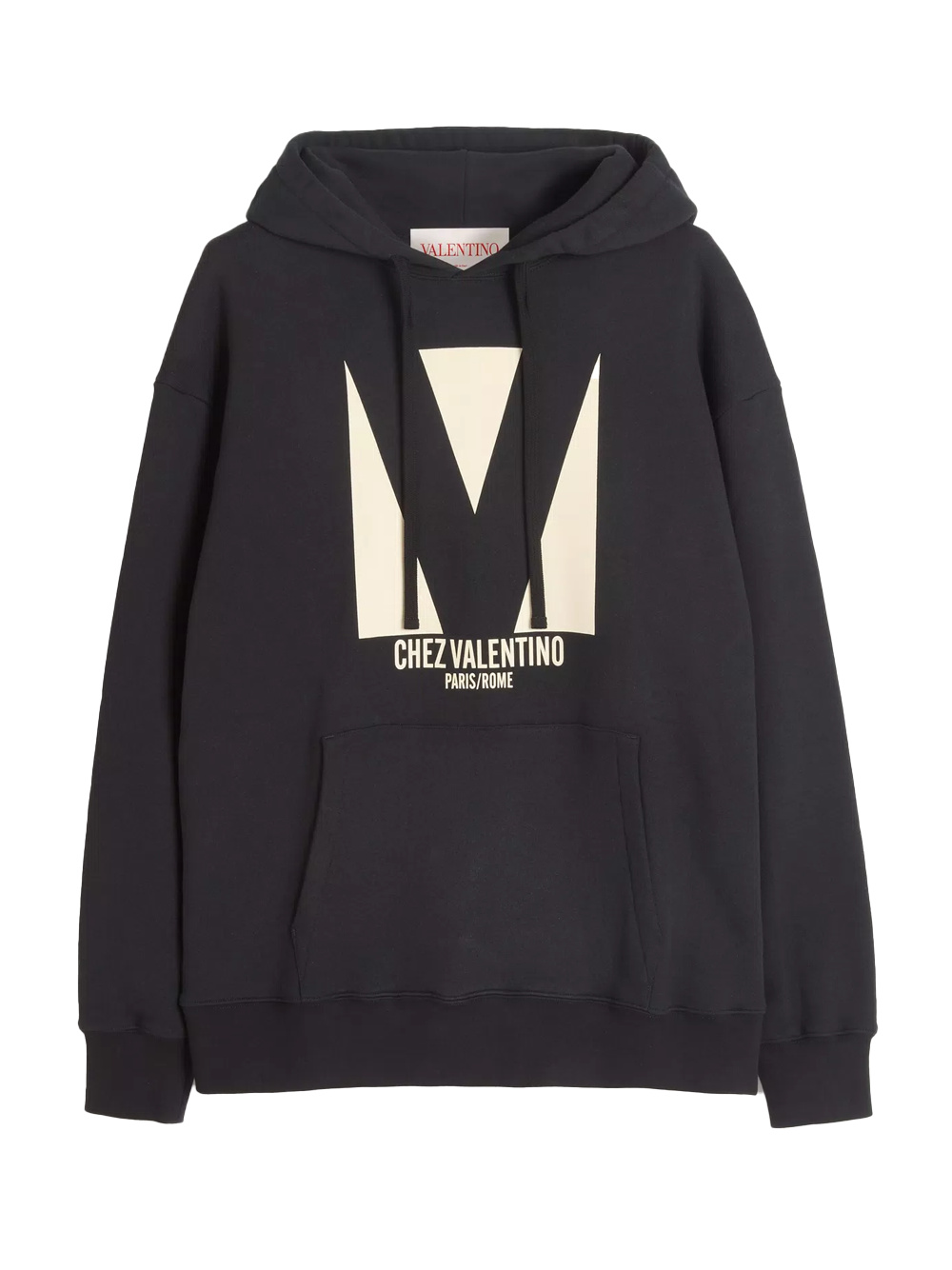 Valentino Mens Chez Print Hoodie in Black Cotton - Size Small
