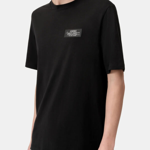 Amiri Mens Spirit Logo T-Shirt in Black Cotton - Size 2XL