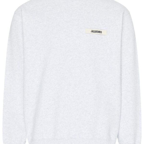 Jacquemus Mens The Gros Grain Sweatshirt in Grey Cotton - Size 2XL
