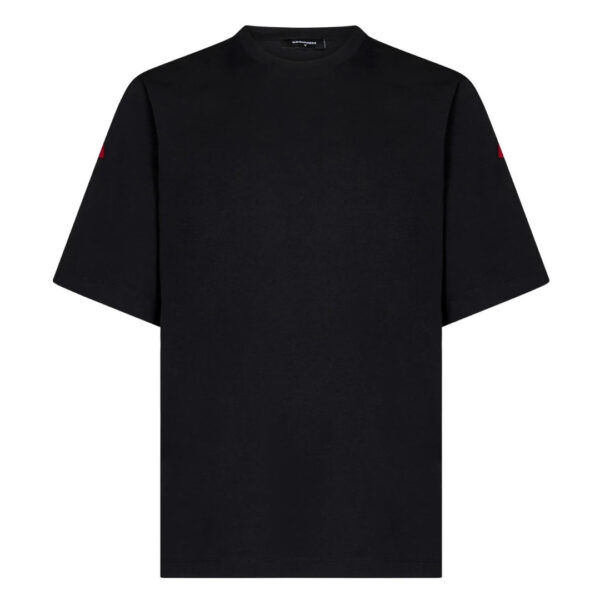 Dsquared2 Mens Large Horror Logo On Back Black T-shirt Cotton - Size X-Large