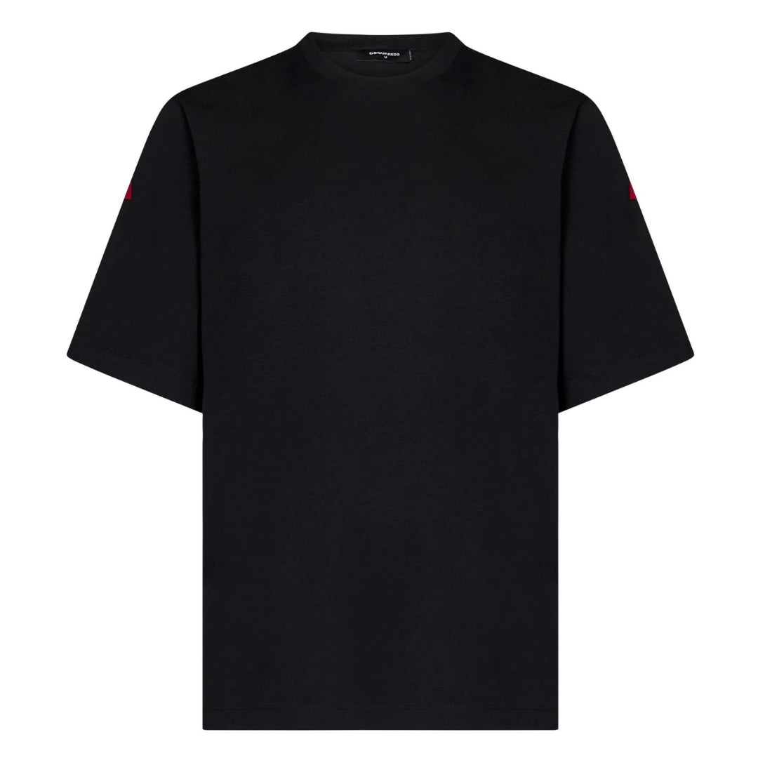 Dsquared2 Mens Large Horror Logo On Back Black T-shirt Cotton - Size X-Large