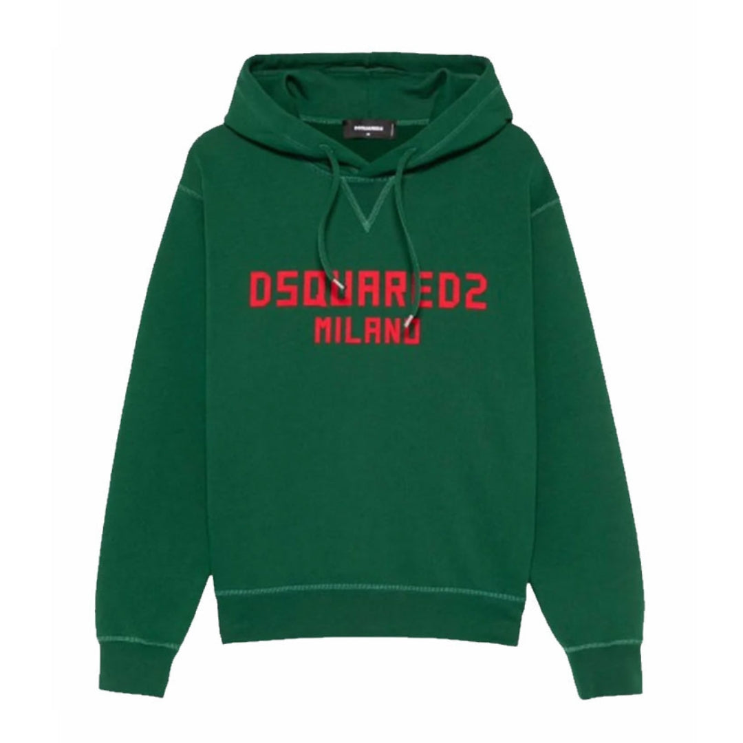 Dsquared2 Mens Milano Logo Green Tracksuit Cotton - Size Medium