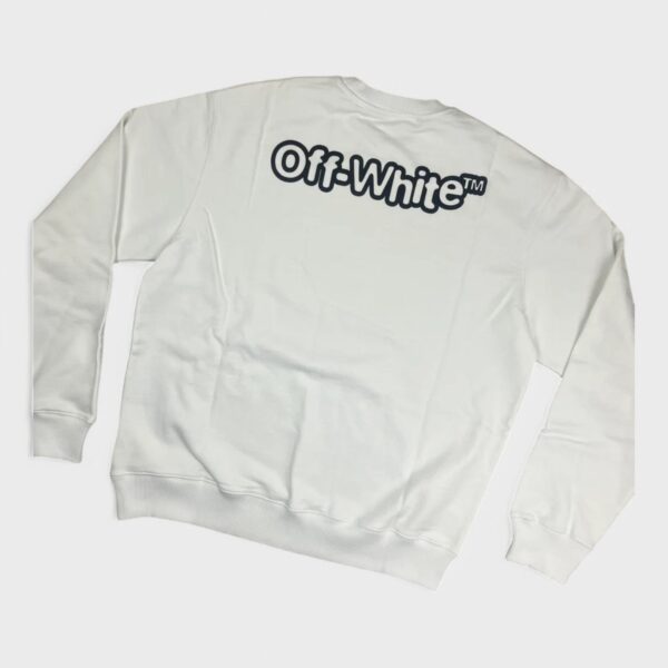 Off-White Mens Tm Logo Print Crewneck White/Black - Size X-Large
