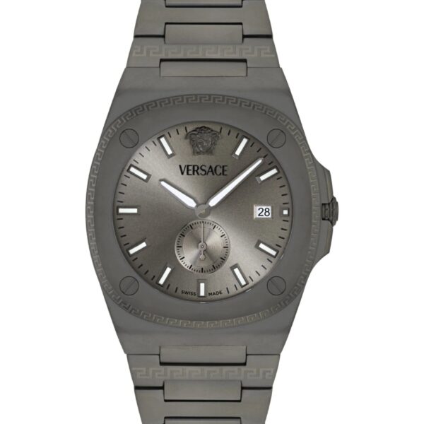 Versace Tolomeo Mens Gun Watch VE0V00625 - Dark Grey Stainless Steel - One Size