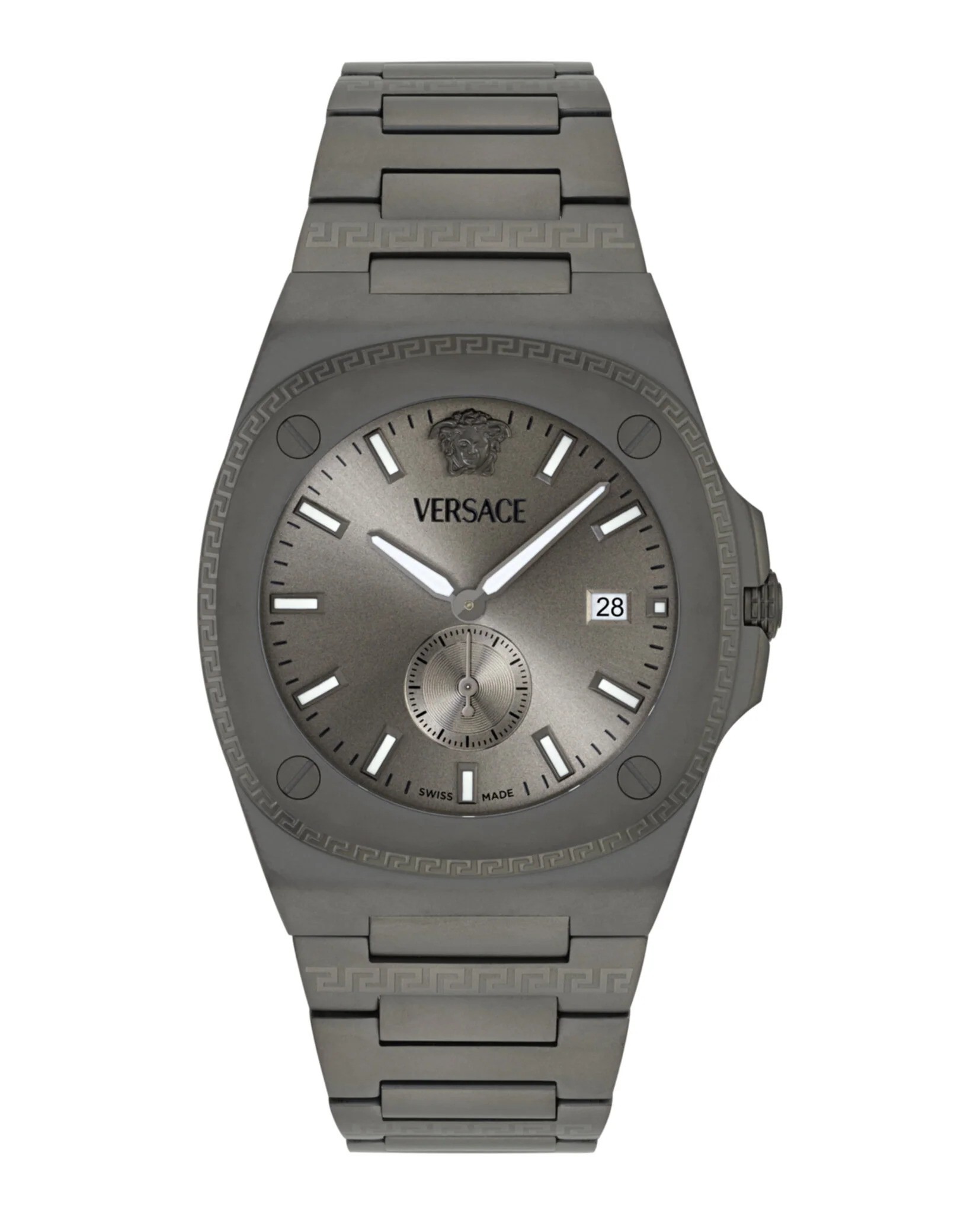 Versace Tolomeo Mens Gun Watch VE0V00625 - Dark Grey Stainless Steel - One Size