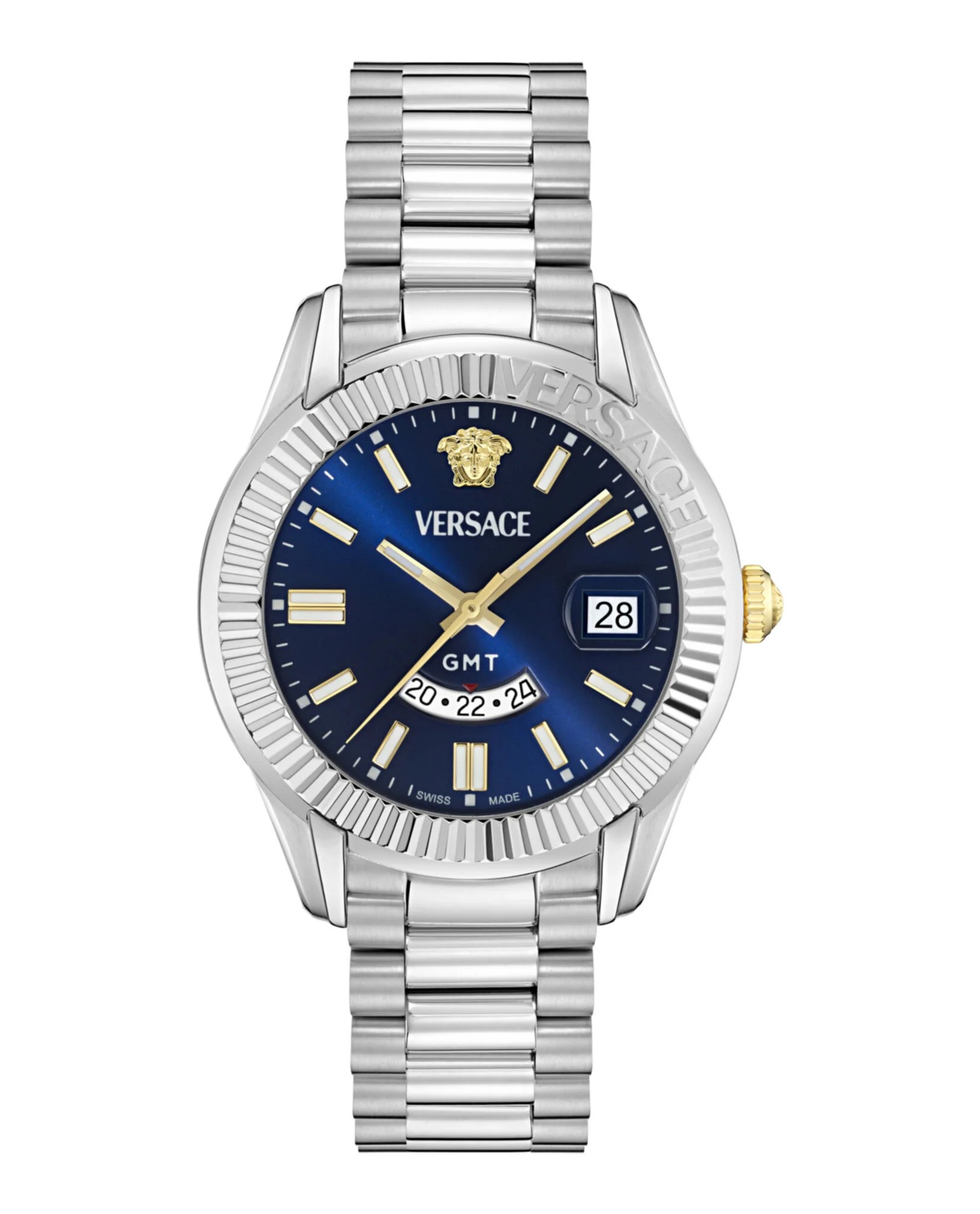 Versace Apodis Mens Silver Watch VE0U00125 Stainless Steel - One Size