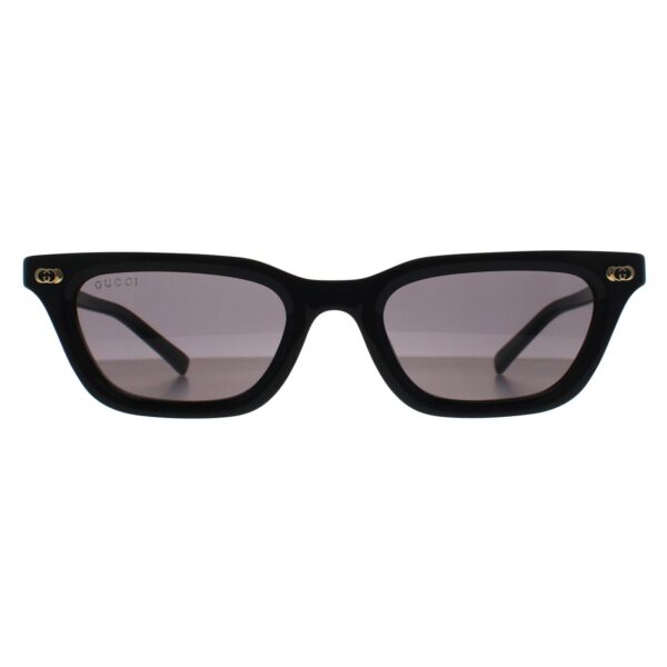 Gucci Cat Eye Womens Shiny Black Grey with Light Mirror GG1944S - One Size