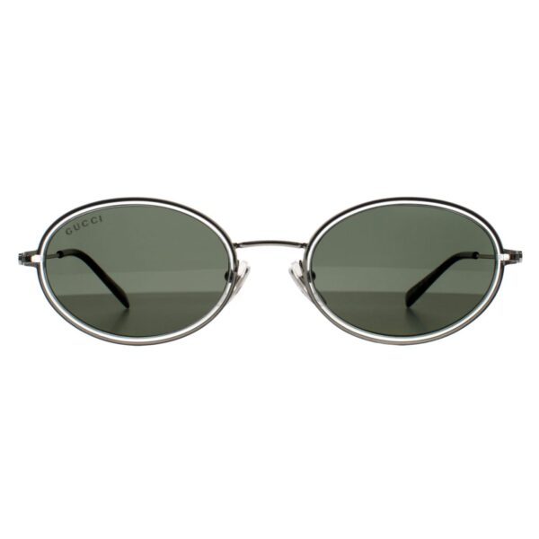 Gucci Oval Womens Silver Grey GG1980S Metal - One Size