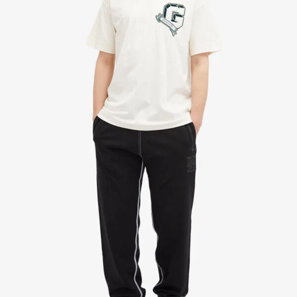 Givenchy Mens Monogram College Embroidered Logo T-Shirt in White Cotton - Size X-Large