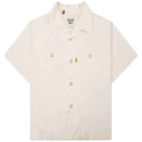 Gallery Dept Mens Mechanic Shirt in Cream Cotton - Size Medium