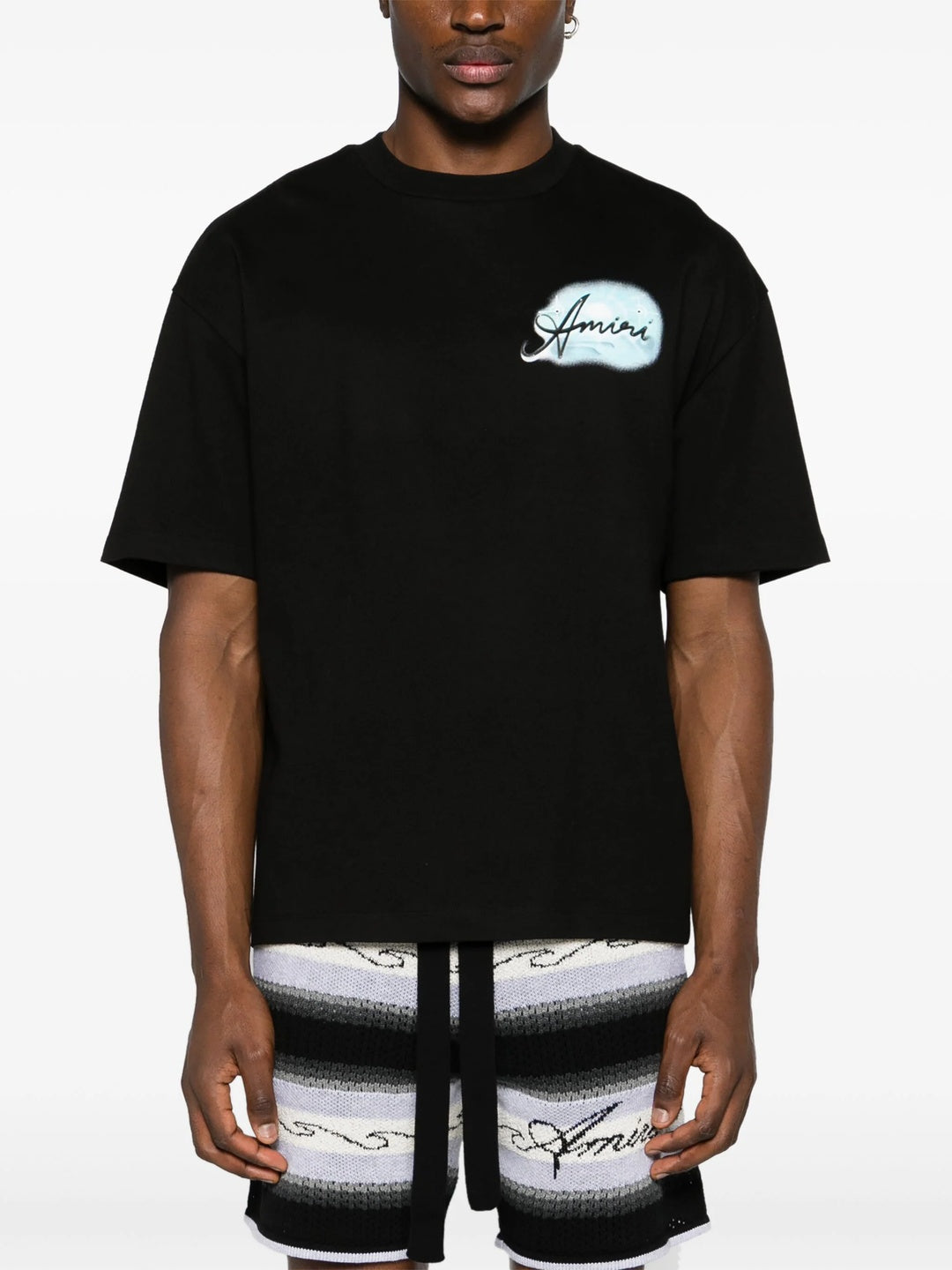Amiri Mens Paradise Airbrush T-Shirt in Black Cotton - Size 2XL
