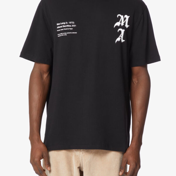 Amiri Mens Wes Lang Checker Skull T-Shirt in Black Cotton - Size Medium