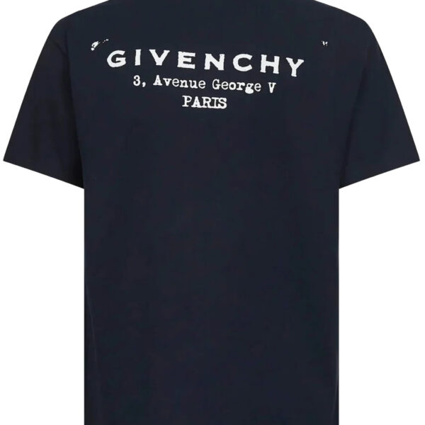 Givenchy Mens Stamp Print T-Shirt in Navy Cotton - Size 2XL