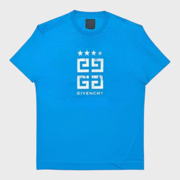 Givenchy 4G Emblem Slim-Fit T-Shirt, Mineral Blue, Mens - Size X-Large