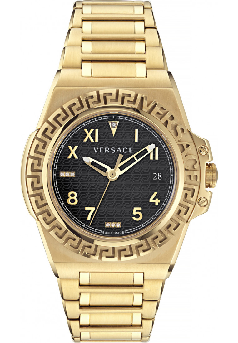 Versace Womens VE3I00723 Ladies Greca Reaction Watch - Gold - One Size