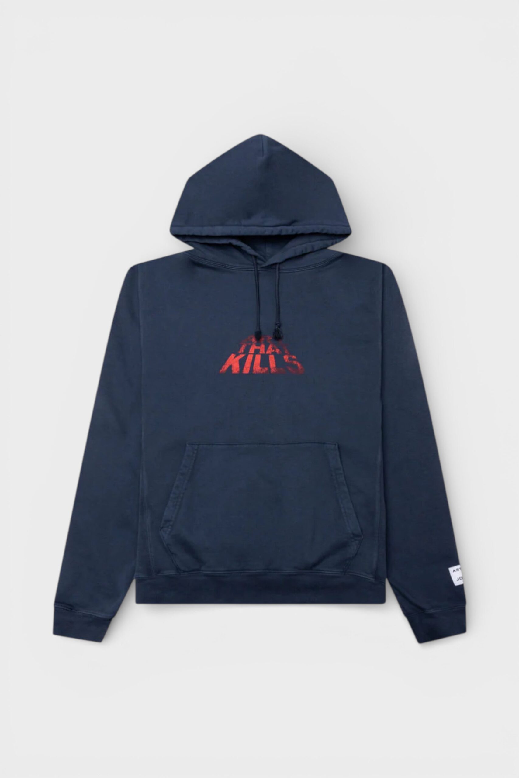Gallery Dept Mens . ATK Stacked Logo Hoodie Navy - Blue - Size X-Large