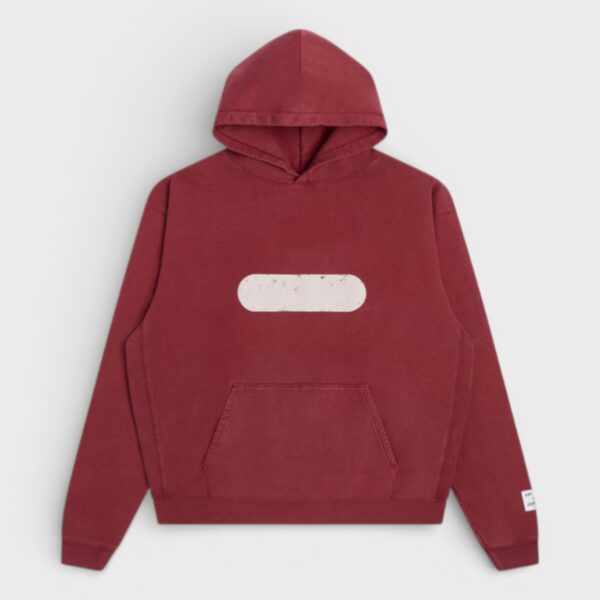Gallery Dept . Mens Gym Hoodie - Maroon - Red Cotton - Size Large