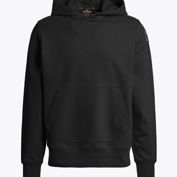 Parajumpers Mens Everest Pullover Hoodie in Black Cotton - Size X-Large