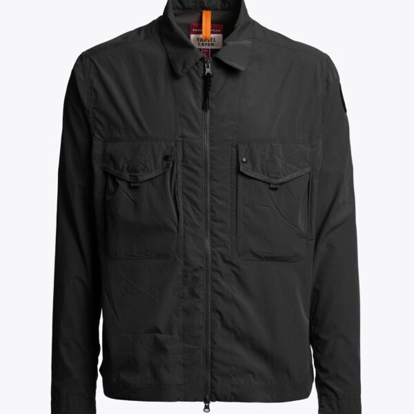 Parajumpers Mens Elgin Overshirt in Black - Size Large