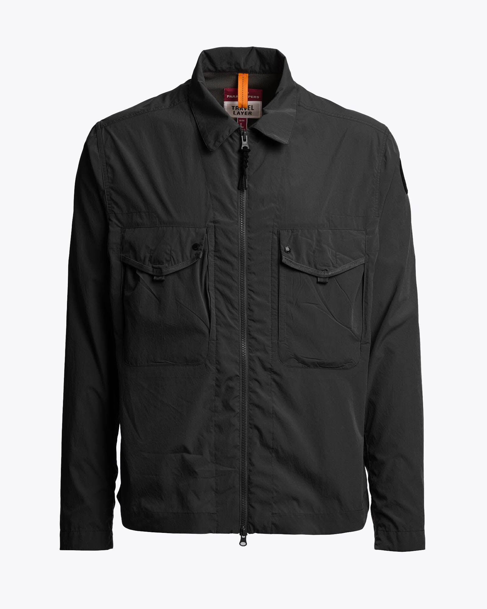 Parajumpers Mens Elgin Overshirt in Black - Size Large