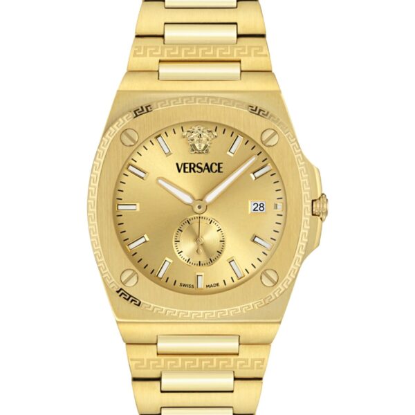 Versace Tolomeo Mens Gold Watch VE0V00525 Stainless Steel - One Size
