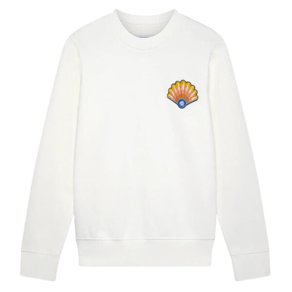 Casablanca Mens Embroidered Shell Off-white Sweatshirts Cotton - Size Small