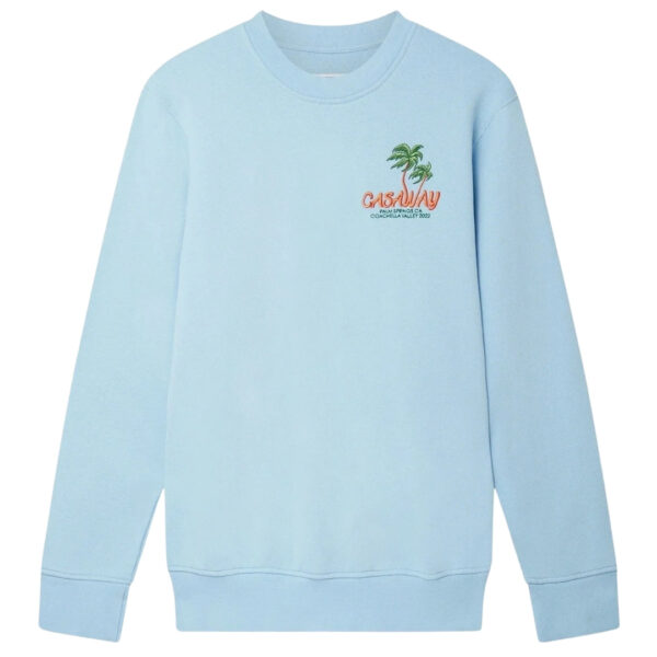 Casablanca Mens Embroidered Coachella Valley Blue Sweatshirts Cotton - Size Large
