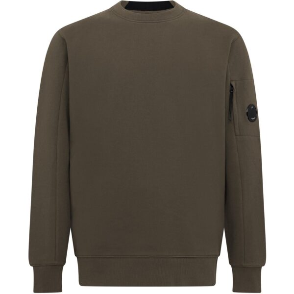 C.P. Company Mens Lens Crew Neck Sweatshirt - Green Cotton - Size Small