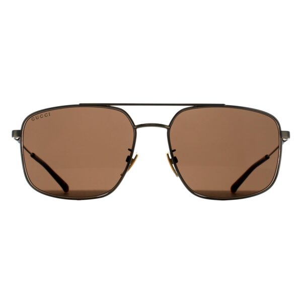 Gucci Square Mens Gold Brown GG2096SA Metal - One Size