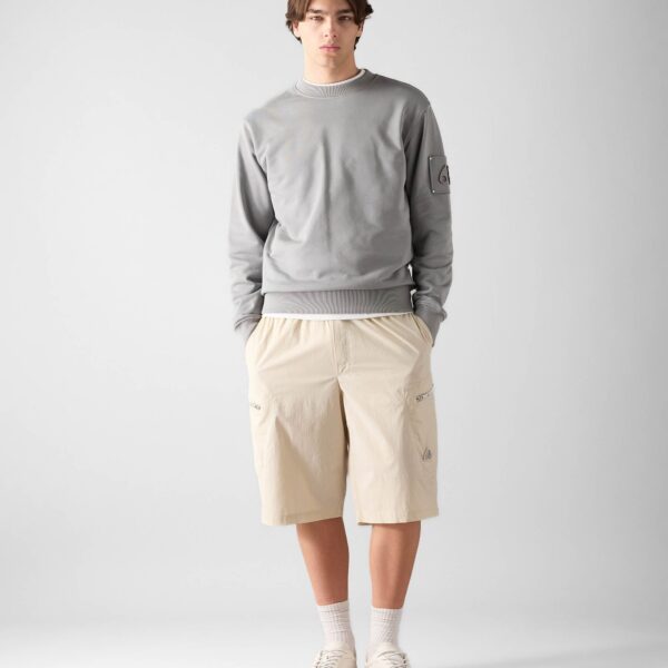 Moose Knuckles Mens Hartsfield Crew Neck Sweatshirt in Grey Cotton - Size Large