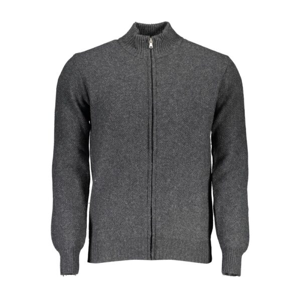 North Sails Mens Full Zip Long Sleeve Cardigan With Logo - Grey Nylon - Size 2XL