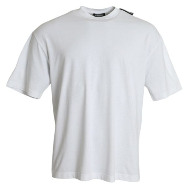 Balenciaga Mens Short Sleeve Crew Neck Tshirt - White Cotton - Size 2XS