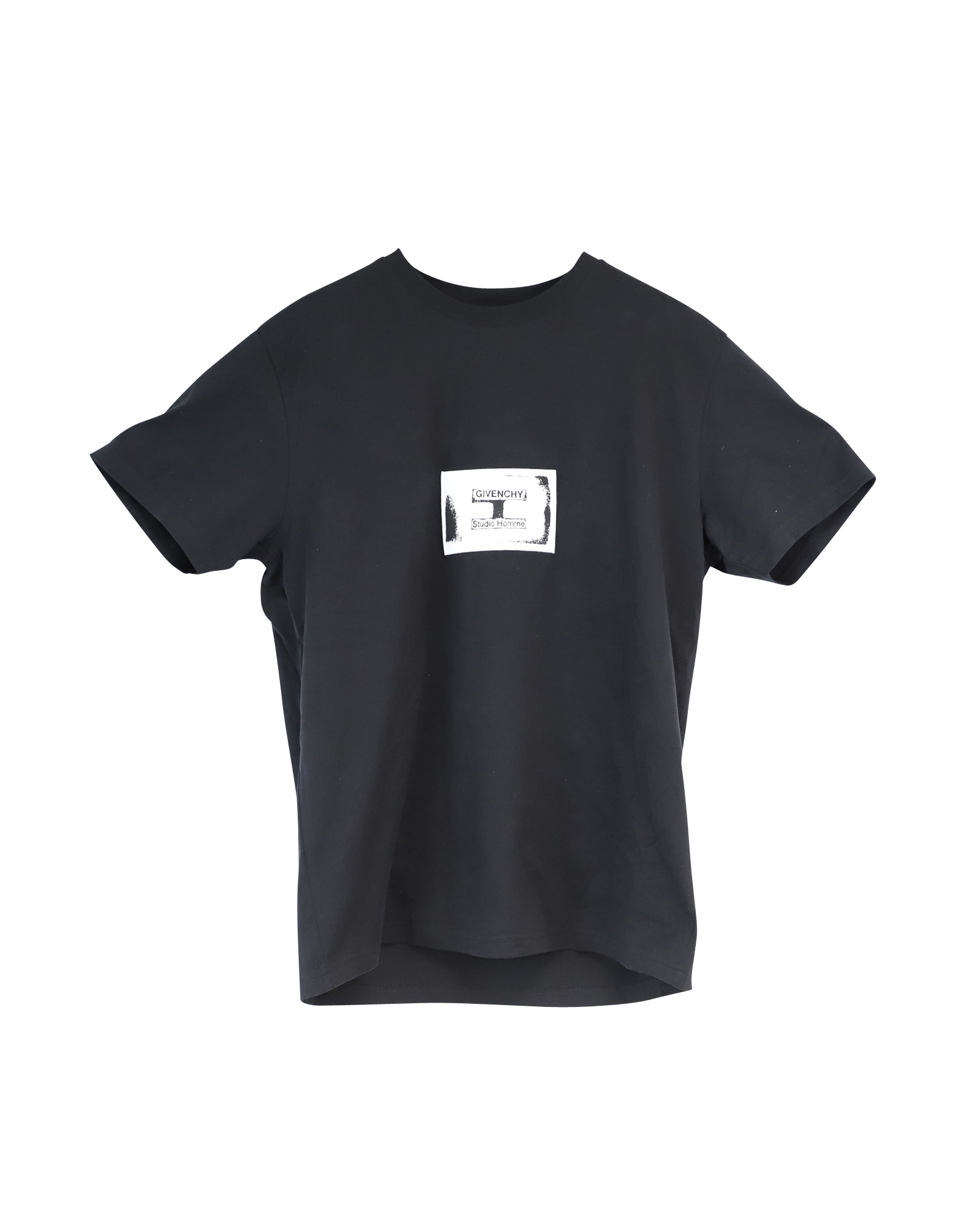 Givenchy Pre-owned Mens Printed Logo T-Shirt in Black Cotton Jersey - Size X-Small