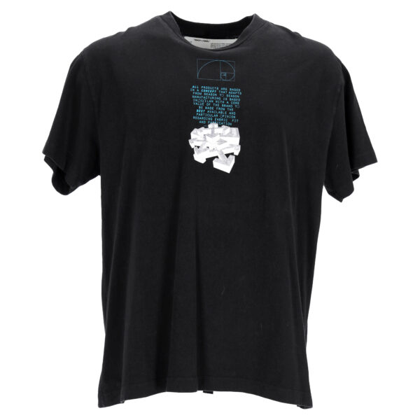 Off white Pre-owned Mens Off-White Dripping Arrows T-Shirt in Black Cotton - Size Small