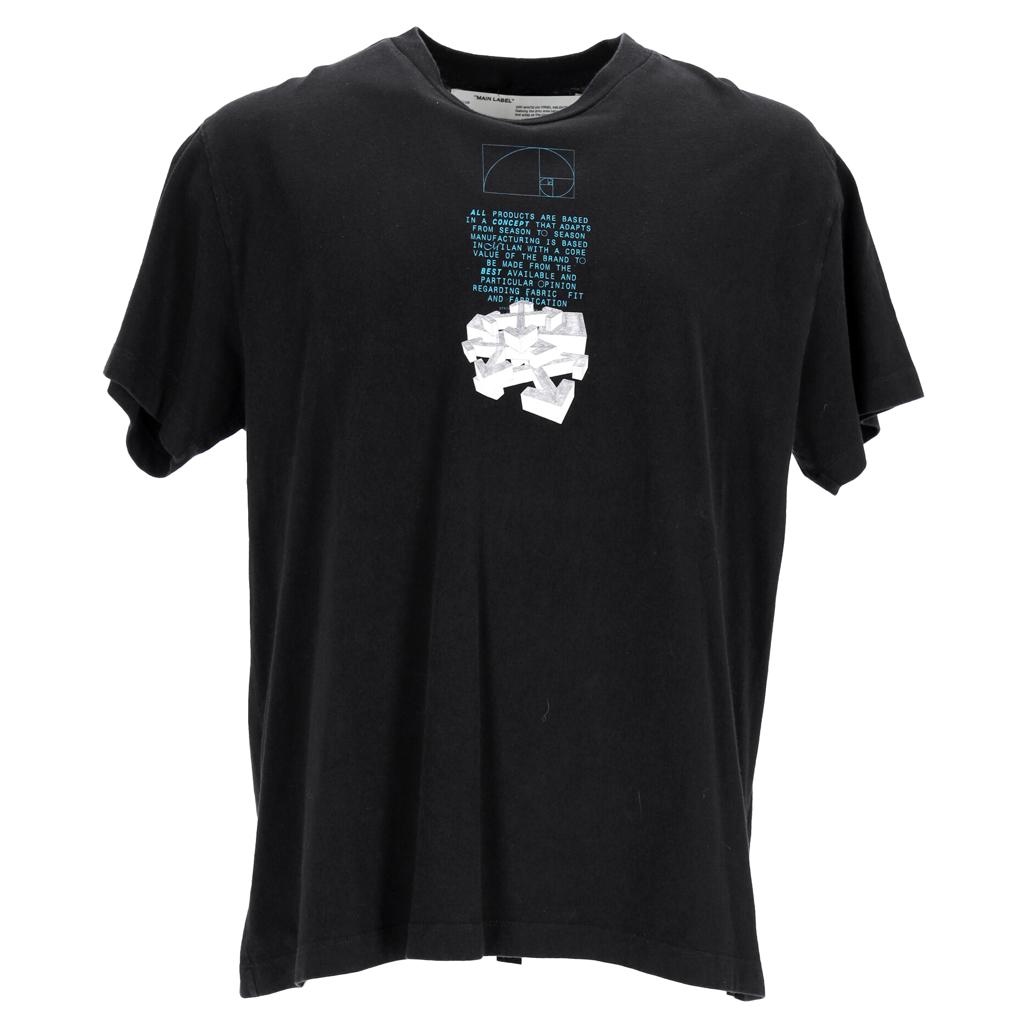 Off white Pre-owned Mens Off-White Dripping Arrows T-Shirt in Black Cotton - Size Small