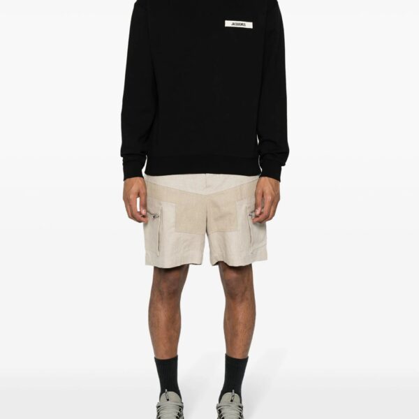 Jacquemus Mens The Gros Grain Sweatshirt in Black Cotton - Size Medium