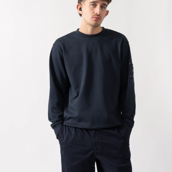 Moose Knuckles Mens Hartsfield Crew Neck Sweatshirt in Dark Blue Cotton - Size Large