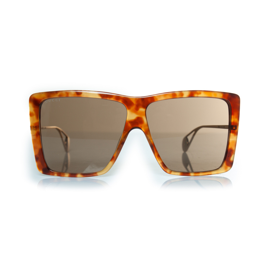Gucci Pre-owned Womens Havana brown oversized sunglasses - One Size