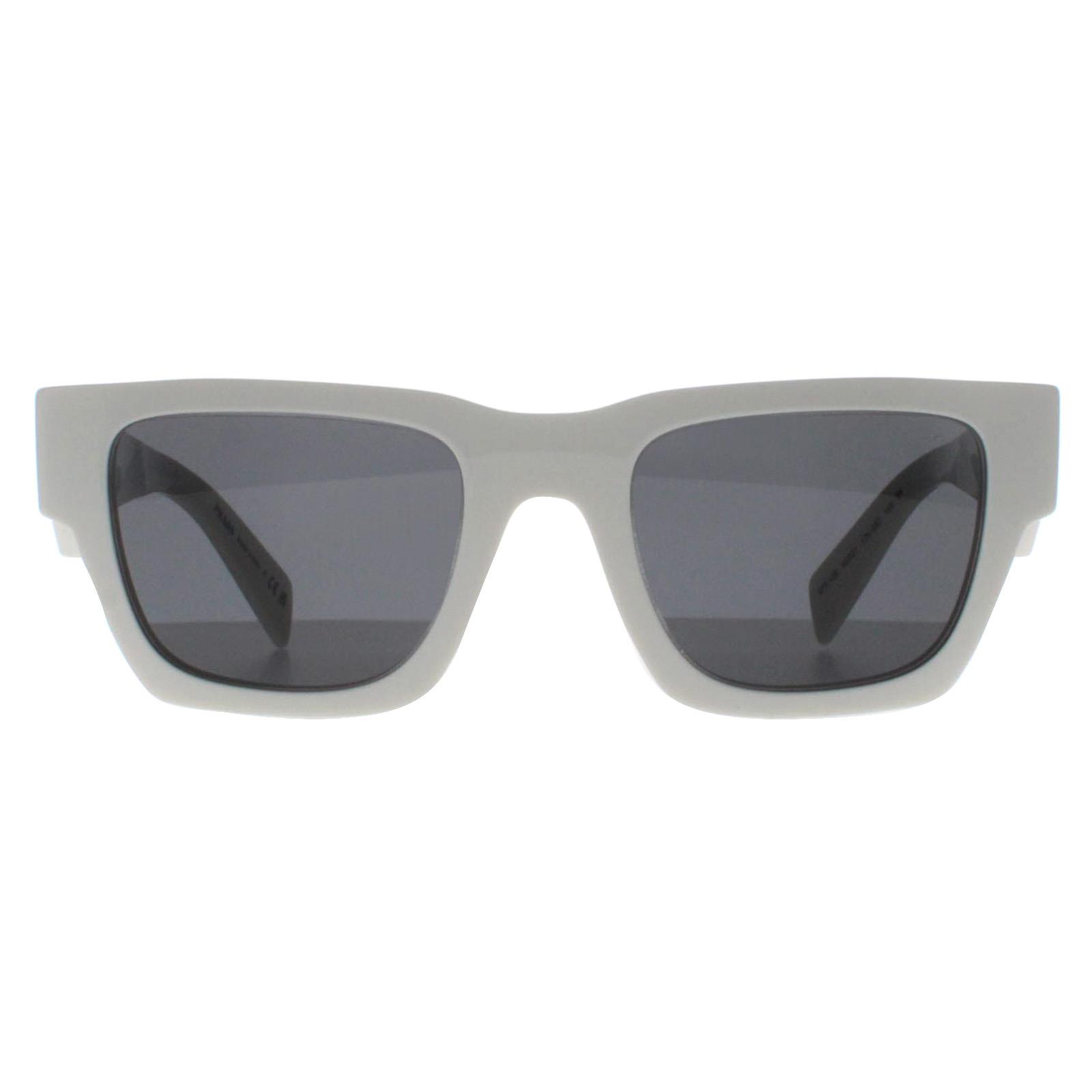 Prada Square Mens Talc Dark Grey PRA06S - White - One Size