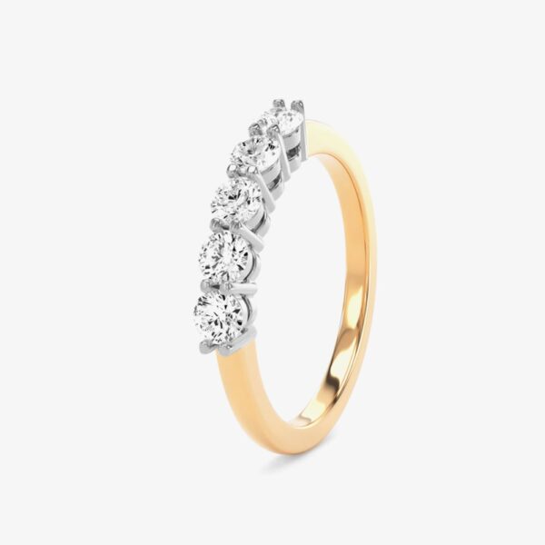 18ct Yellow Gold 5 Stone 0.50ct Brilliant Cut Diamond Ring M5R01-010-050-18Y-G-SI1 N