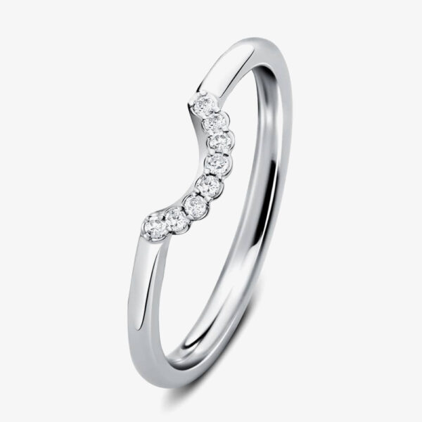 Geoghegan Cannele Platinum & Diamond 0.06Ct Shaped Ring CAN109/P M
