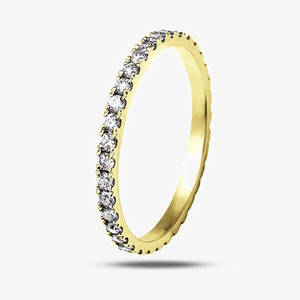 18ct Yellow Gold 2.5mm Vintage Diamond Half Eternity Ring WVGH1/2.5R230 18YG N