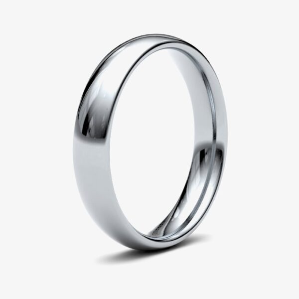 18ct White Gold 4mm Polished Court Ring 4LMC-18W Q