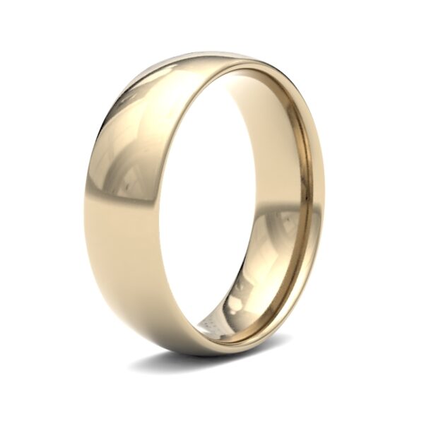 9ct Yellow Gold 6.0mm Light Court Wedding Ring 6GLC-9Y
