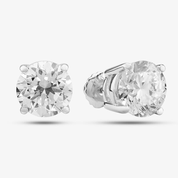 14ct White Gold Certificated Lab Grown 4.00ct Diamond Stud Earrings TH0583012