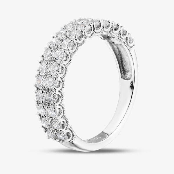 Pure Brilliance 9ct White Gold 1.00ct Lab Grown Diamond Two Row Ring LGR34374-100CH L