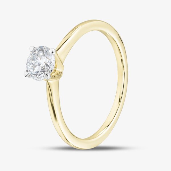 Pure Brilliance 9ct Yellow Gold 0.50ct Brilliant Cut Lab Grown Diamond Solitaire Ring LGR21614-50 N