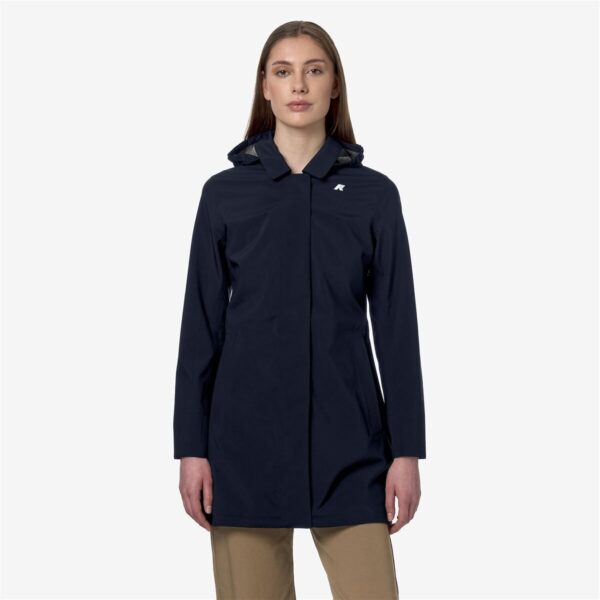 Mathy Bonded Jersey Fitted Lined Trench Coat