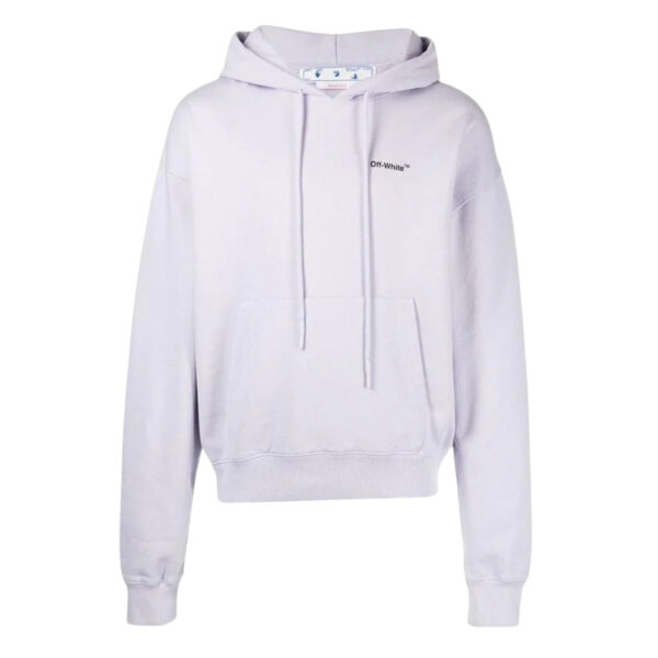 Off-White Mens Caravaggio Arrow Over Dusty Lilac Purple Hoodie Cotton - Size X-Small